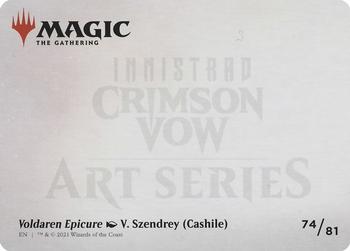 2021 Magic The Gathering Innistrad: Crimson Vow - Art Series #74 Voldaren Epicure Back
