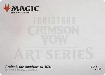 2021 Magic The Gathering Innistrad: Crimson Vow - Art Series #77 Grolnok, the Omnivore Back