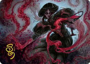 2021 Magic The Gathering Innistrad: Crimson Vow - Art Series Gold Artist Signature #40 Change of Fortune Front