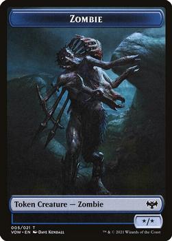 2021 Magic The Gathering Innistrad: Crimson Vow - Token #005/021 Zombie Front