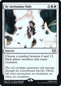 2021 Magic The Gathering Innistrad: Crimson Vow - Date Stamped Promo #5 By Invitation Only Front