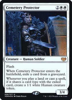 2021 Magic The Gathering Innistrad: Crimson Vow - Date Stamped Promo #6 Cemetery Protector Front