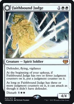 2021 Magic The Gathering Innistrad: Crimson Vow - Date Stamped Promo #12 Faithbound Judge // Sinner's Judgment Front