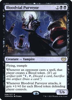 2021 Magic The Gathering Innistrad: Crimson Vow - Date Stamped Promo #98 Bloodvial Purveyor Front