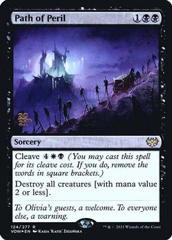 2021 Magic The Gathering Innistrad: Crimson Vow - Date Stamped Promo #124 Path of Peril Front