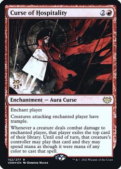 2021 Magic The Gathering Innistrad: Crimson Vow - Date Stamped Promo #152 Curse of Hospitality Front