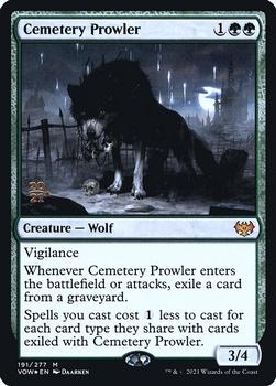 2021 Magic The Gathering Innistrad: Crimson Vow - Date Stamped Promo #191 Cemetery Prowler Front