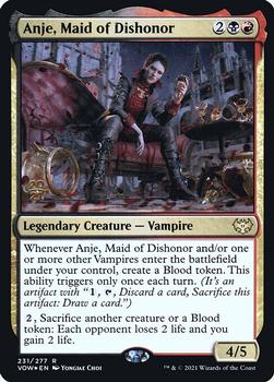 2021 Magic The Gathering Innistrad: Crimson Vow - Date Stamped Promo #231 Anje, Maid of Dishonor Front