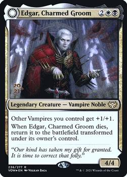 2021 Magic The Gathering Innistrad: Crimson Vow - Date Stamped Promo #236 Edgar, Charmed Groom // Edgar Markov's Coffin Front