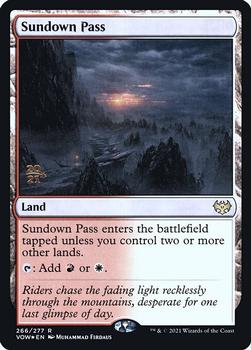 2021 Magic The Gathering Innistrad: Crimson Vow - Date Stamped Promo #266 Sundown Pass Front