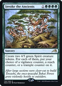2022 Magic: The Gathering Kamigawa Neon Dynasty - Date Stamped Promo #193 Invoke the Ancients Front