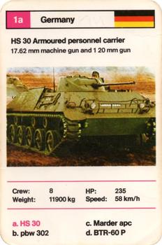 1970-79 Top Trumps Tanks #1a HS 30 Armoured personnel carrier Front