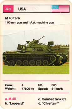 1970-79 Top Trumps Tanks #4a M 48 tank Front