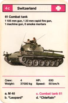 1970-79 Top Trumps Tanks #4c 61 Combat tank Front