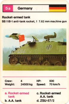 1970-79 Top Trumps Tanks #5a Rocket-armed tank Front