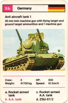 1970-79 Top Trumps Tanks #5b Anti aircraft tank 1 Front