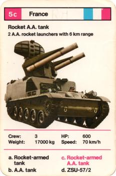 1970-79 Top Trumps Tanks #5c Rocket A.A. tank Front