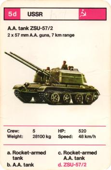 1970-79 Top Trumps Tanks #5d A.A. tank ZSU-572 Front