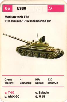 1970-79 Top Trumps Tanks #6a Medium tank T62 Front
