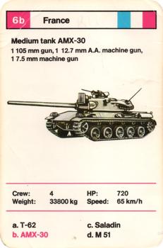 1970-79 Top Trumps Tanks #6b Medium tank AMX-30 Front