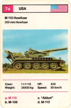 1970-79 Top Trumps Tanks #7a M 110 Howitzer Front