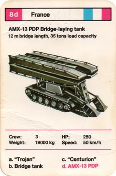 1970-79 Top Trumps Tanks #8d AMX-13 PDP Bridge-laying tank Front