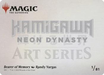2022 Magic: The Gathering Kamigawa Neon Dynasty - Art Series Gold Stamped Signature #1 Bearer of Memory Back