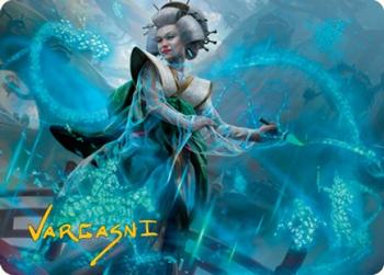 2022 Magic: The Gathering Kamigawa Neon Dynasty - Art Series Gold Stamped Signature #1 Bearer of Memory Front
