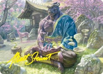 2022 Magic: The Gathering Kamigawa Neon Dynasty - Art Series Gold Stamped Signature #8 Kosei, Penitent Warlord Front