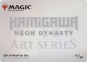 2022 Magic: The Gathering Kamigawa Neon Dynasty - Art Series Gold Stamped Signature #11 Gift of Wrath Back