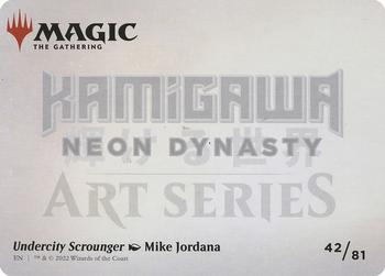 2022 Magic: The Gathering Kamigawa Neon Dynasty - Art Series Gold Stamped Signature #42 Undercity Scrounger Back