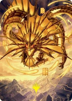 2022 Magic: The Gathering Kamigawa Neon Dynasty - Art Series Gold Stamped Signature #46 Ao, the Dawn Sky Front