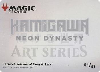 2022 Magic: The Gathering Kamigawa Neon Dynasty - Art Series Gold Stamped Signature #54 Tezzeret, Betrayer of Flesh Back