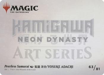 2022 Magic: The Gathering Kamigawa Neon Dynasty - Art Series Gold Stamped Signature #63 Peerless Samurai Back