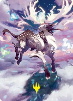 2022 Magic: The Gathering Kamigawa Neon Dynasty - Art Series Gold Stamped Signature #68 Hinata, Dawn-Crowned Front