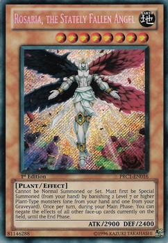 2012 Yu-Gi-Oh! Premium Collection Tin English Limited Edition and 1st Edition #PRC1-EN016 Rosaria, the Stately Fallen Angel Front