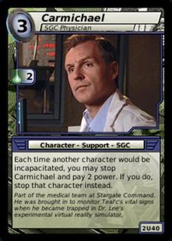 2007 Stargate System Lords #2U40 Carmichael, SGC Physician Front