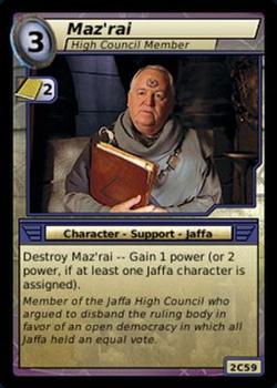 2007 Stargate System Lords #2C59 Maz'rai, High Council Member Front