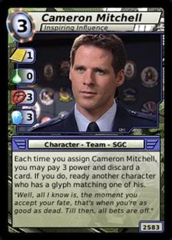 2007 Stargate System Lords #2S83 Cameron Mitchell, Inspiring Influence Front