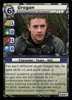 2007 Stargate System Lords #2U87 Grogan, Unseasoned Sergeant Front