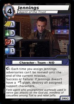 2007 Stargate System Lords #2R92 Jennings, Agent of the Trust Front
