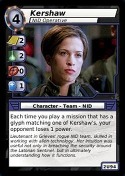 2007 Stargate System Lords #2U94 Kershaw, NID Operative Front