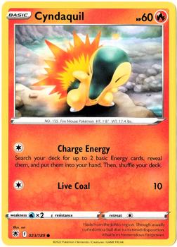 2022 Pokemon Sword & Shield Astral Radiance #023/189 Cyndaquil Front