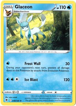 2022 Pokemon Sword & Shield Astral Radiance #038/189 Glaceon Front