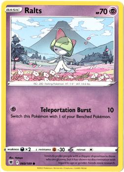 2022 Pokemon Sword & Shield Astral Radiance #060/189 Ralts Front