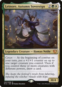 2021 Magic The Gathering Innistrad: Midnight Hunt Commander #1 Leinore, Autumn Sovereign Front