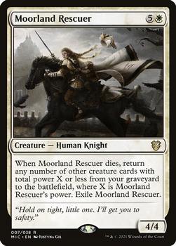 2021 Magic The Gathering Innistrad: Midnight Hunt Commander #7 Moorland Rescuer Front