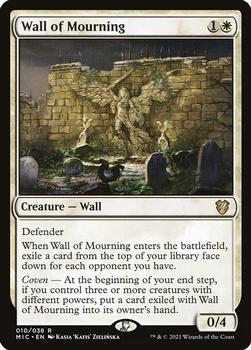 2021 Magic The Gathering Innistrad: Midnight Hunt Commander #10 Wall of Mourning Front