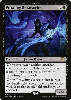 2021 Magic The Gathering Innistrad: Midnight Hunt Commander #21 Prowling Geistcatcher Front