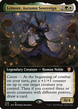 2021 Magic The Gathering Innistrad: Midnight Hunt Commander #39 Leinore, Autumn Sovereign Front